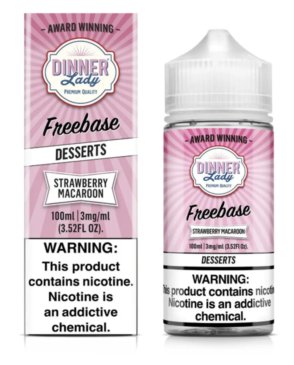 [Esencia Vape Dinner Lady 100mL | Postres-Dinner Lady - 100mL - 6mg - Strawberry Macaroon] Dinner Lady Líquido Vape 100mL (Strawberry Macaroon, 6mg)